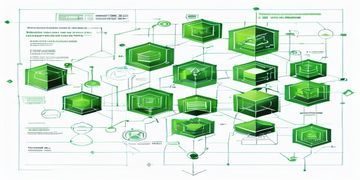 肉书屋版权保护系统示意图，区块链节点连接图与绿色盾牌图标，安全感强